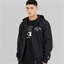 Champion Mens State Of Play Varsity Logo Full Zip Hoodie Black