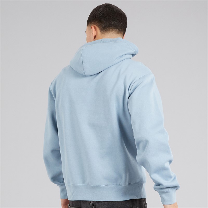 Champion Mens State Of Play Varsity Logo Hoodie Light Blue