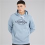 Champion Mens Graphic Shop Logo Hoodie Light Blue