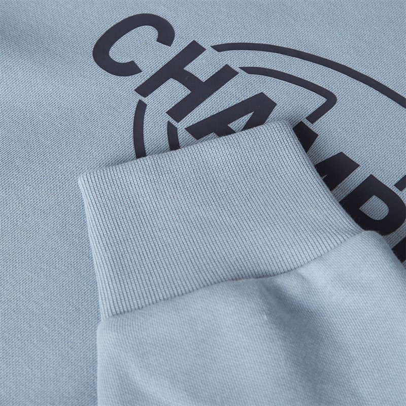 Champion Mens Graphic Shop Logo Hoodie Light Blue