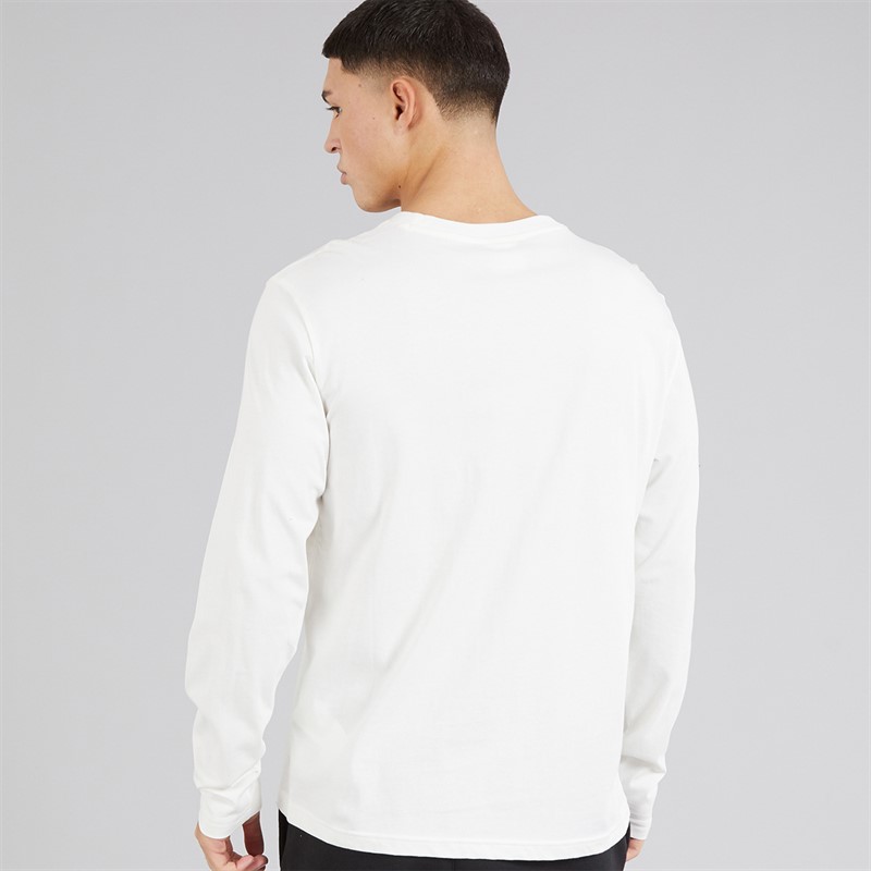 Champion Mens State Of Play Varsity Logo Long Sleeve T-Shirt White