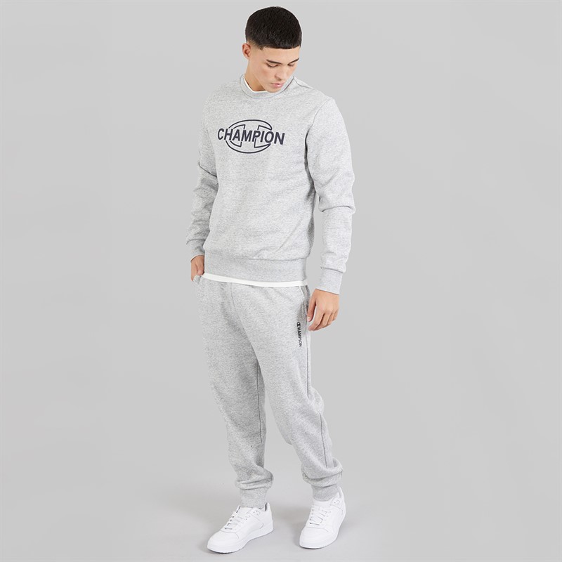 Champion Mens Graphic Shop Logo Sweatshirt Heather Grey