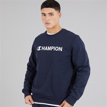 Champion Mens Graphic Shop Logo Sweatshirt Navy