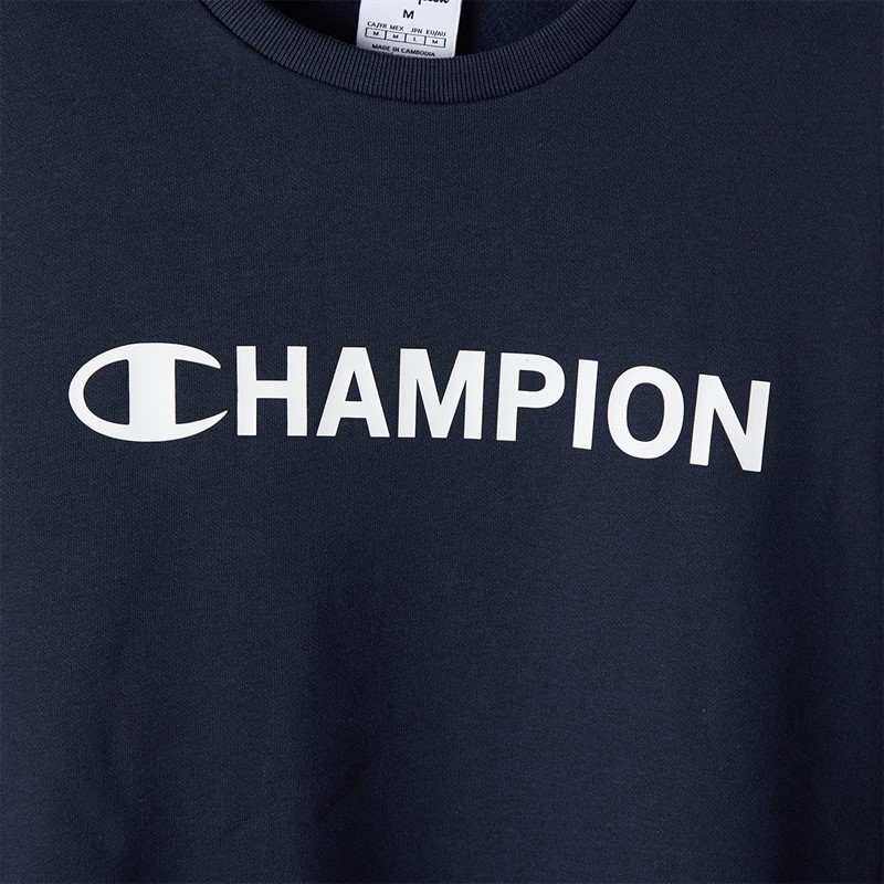 Champion Mens Graphic Shop Logo Sweatshirt Navy