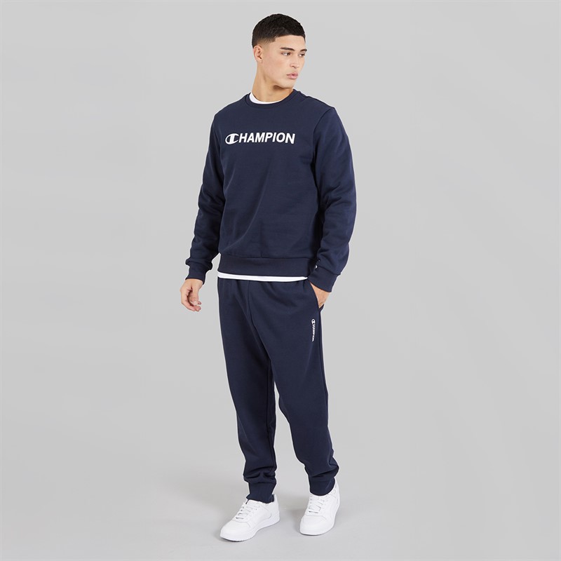 Champion Mens Graphic Shop Logo Sweatshirt Navy