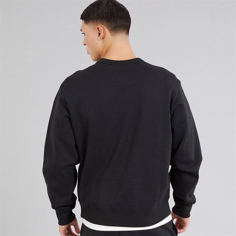 Champion Mens State Of Play Varsity Logo Crew Neck Sweatshirt Black
