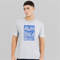 Champion Mens C-table Graphic Logo T-Shirt Heather Grey