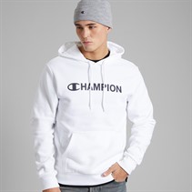 Champion Mens Graphic Shop Logo Hoodie White