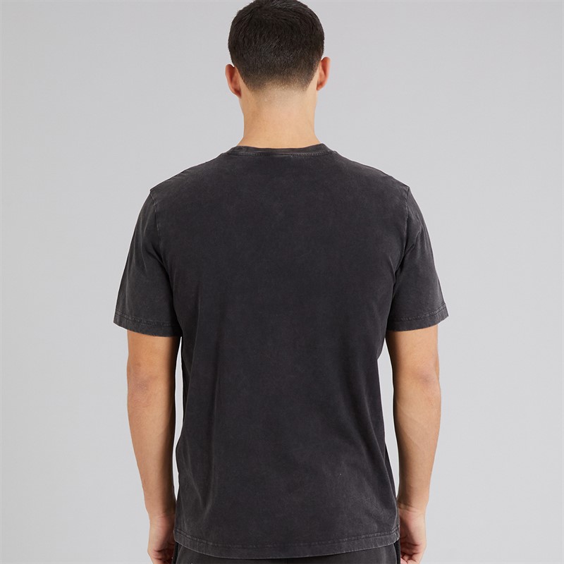 Champion Mens Icons Washed Logo T-Shirt Black