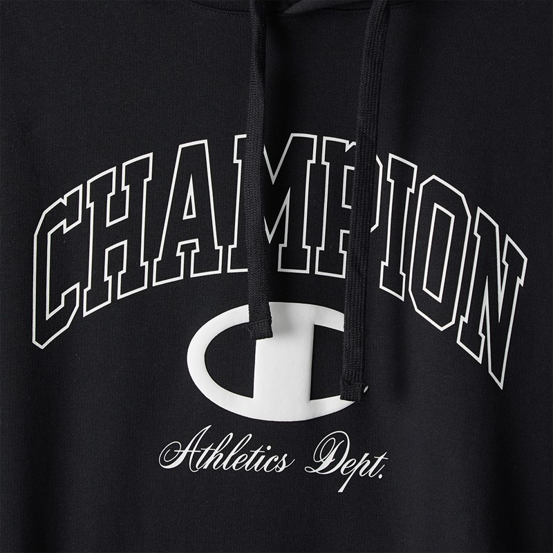 Champion Mens State Of Play Varsity Logo Hoodie Black