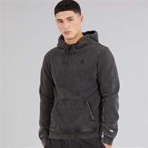 Champion Mens Icons Washed Logo Hoodie Black