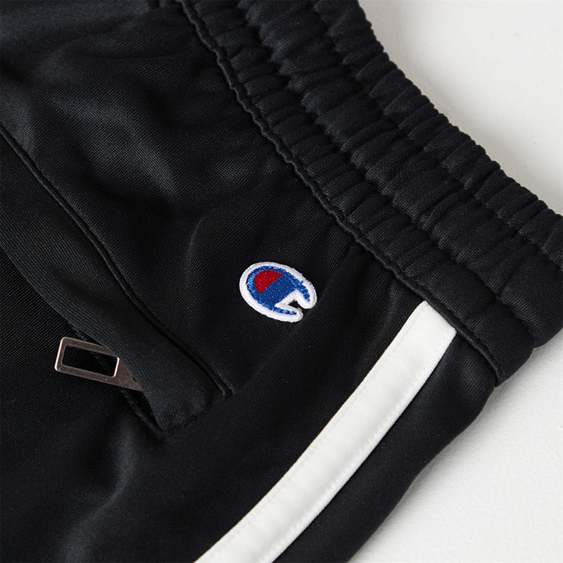 Champion Mens State Of Play Logo Straight Hem Track Pants Black/White