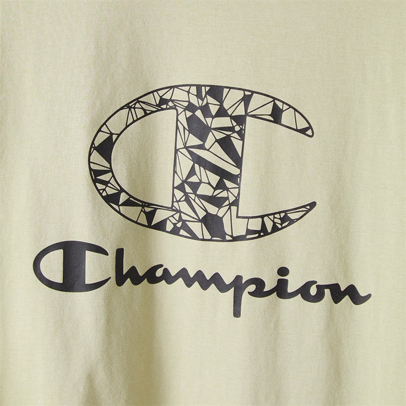 Champion Mens C-Table Graphic Logo T-Shirt Beige