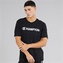 Champion Mens Graphic Shop Logo T-Shirt Black