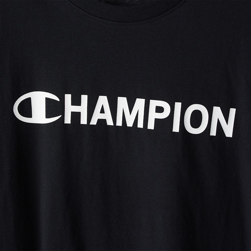 Champion Mens Graphic Shop Logo T-Shirt Black
