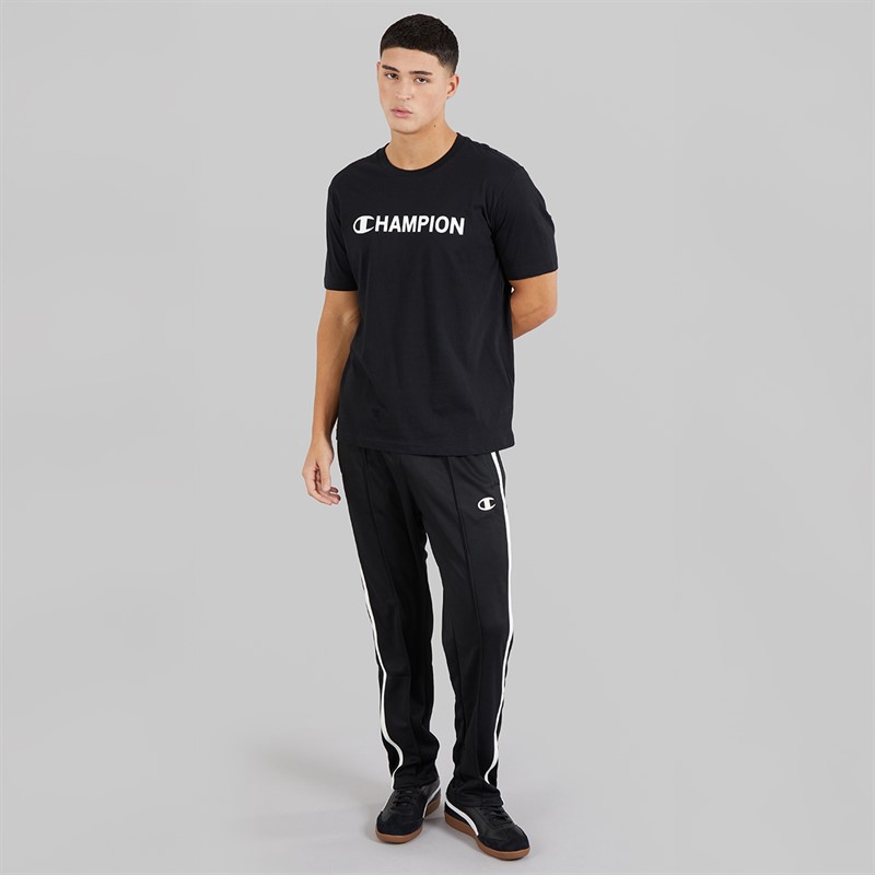 Champion Mens Graphic Shop Logo T-Shirt Black