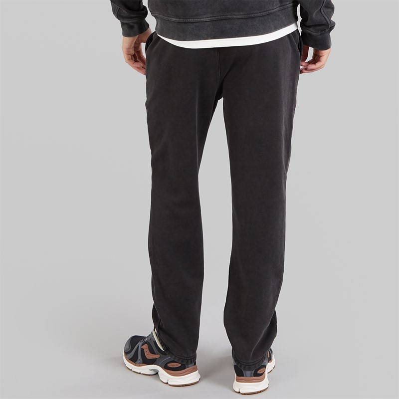 Champion Mens Icons Wahsed Logo Cuffed Joggers Black