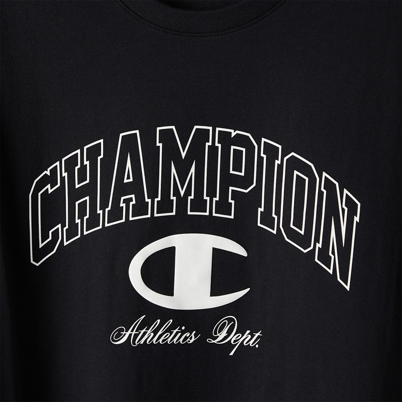 Champion Mens State Of Play Varsity Logo T-Shirt Black