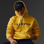 Champion Mens Graphic Shop Logo Hoodie Yellow