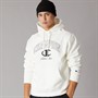Champion Mens State Of Play Varsity Logo Hoodie White