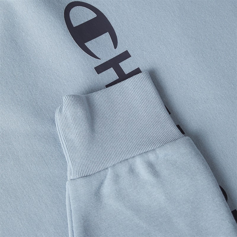 Champion Mens Graphic Shop Logo Sweatshirt Light Blue
