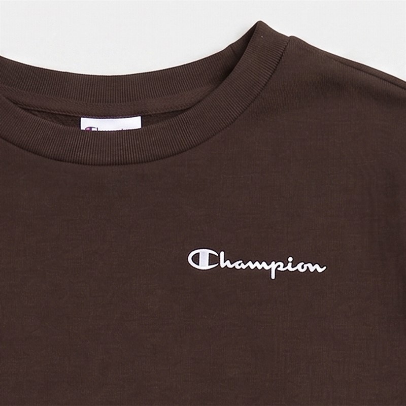 Champion Junior Core Heritage Logo Sweatshirt Chocolate