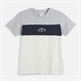 Champion Junior Icos Plus Logo T-Shirt Grey/Navy/White