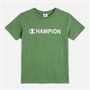 Champion Junior Graphic Shop T-Shirt Green Grey Marl