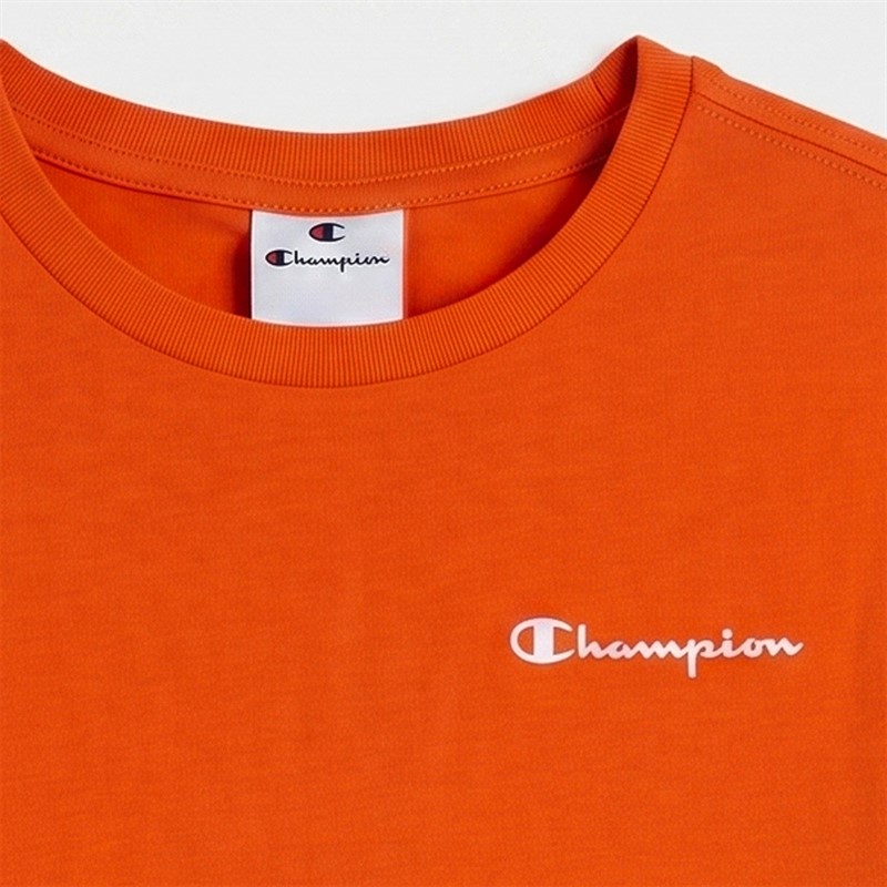 Champion Junior Core Heritage Logo T-Shirt Bright Orange