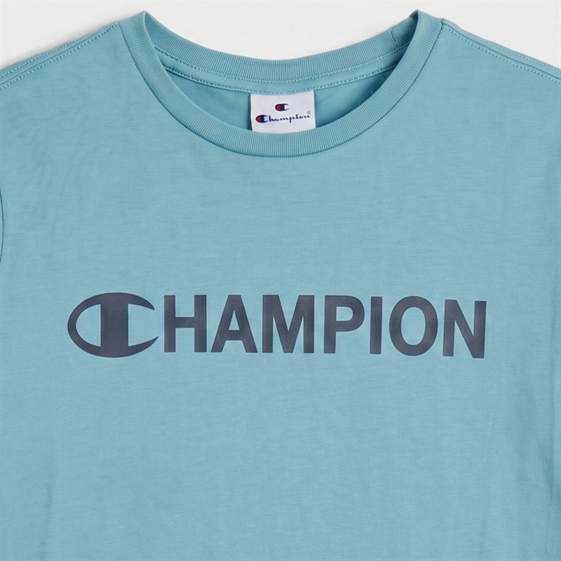 Champion Junior Graphic Shop T-Shirt Light Blue