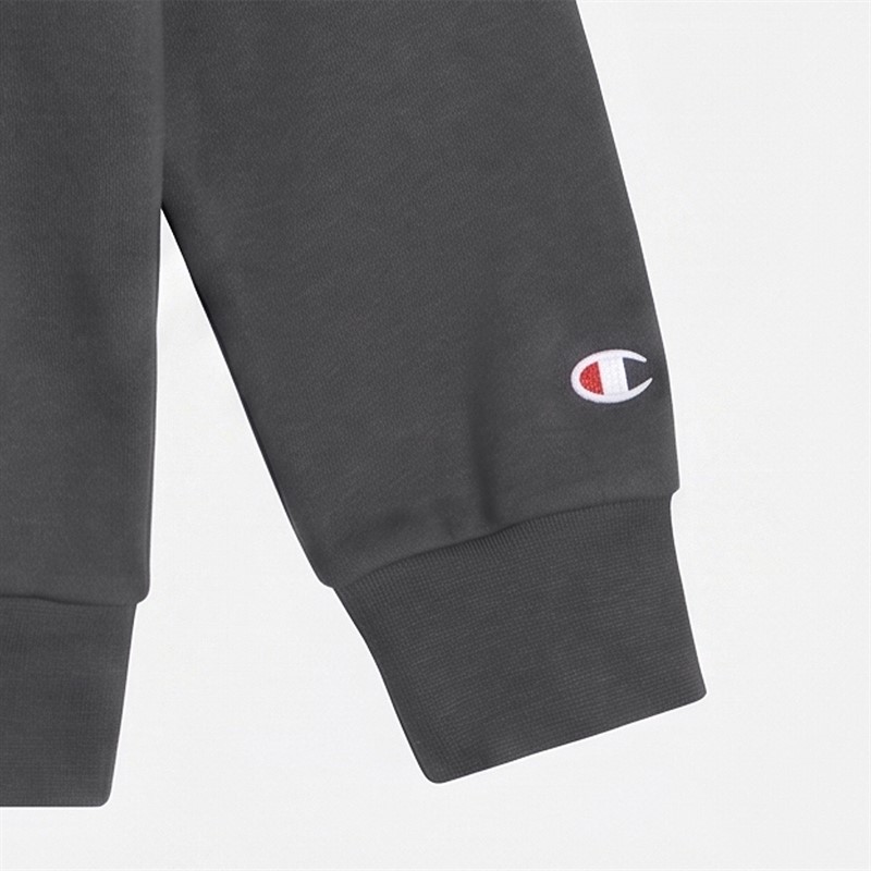 Champion Junior Icons Tonal Logo Hoodie Flint Grey