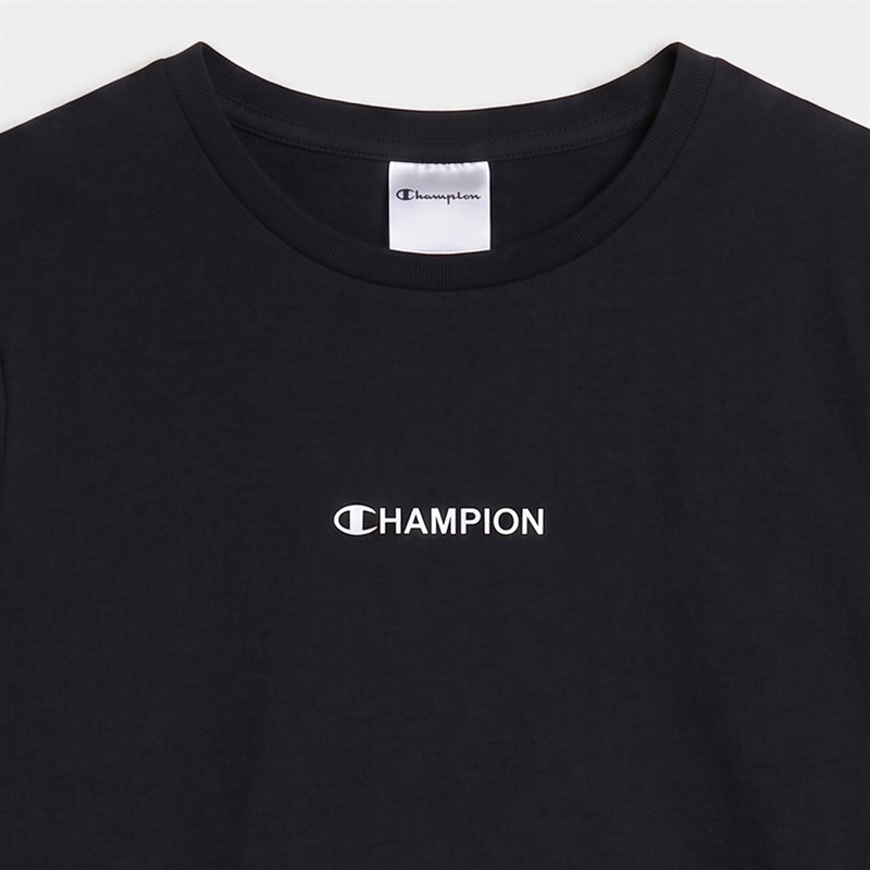 Champion Junior Graphic Shop Long Sleeve T-Shirt Black