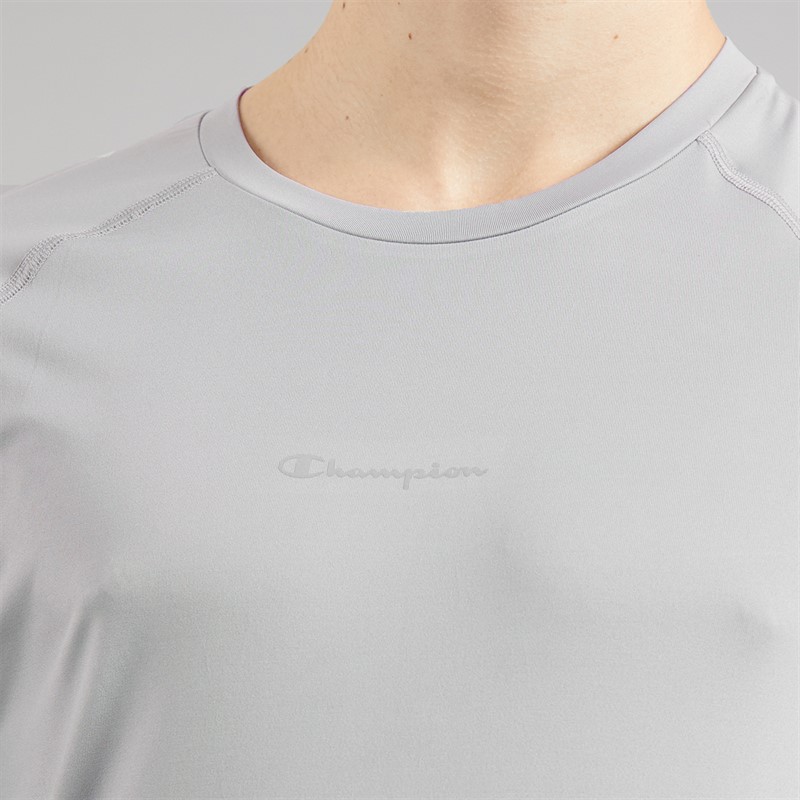 Champion Mens Athletics T-Shirt Grey Khaki