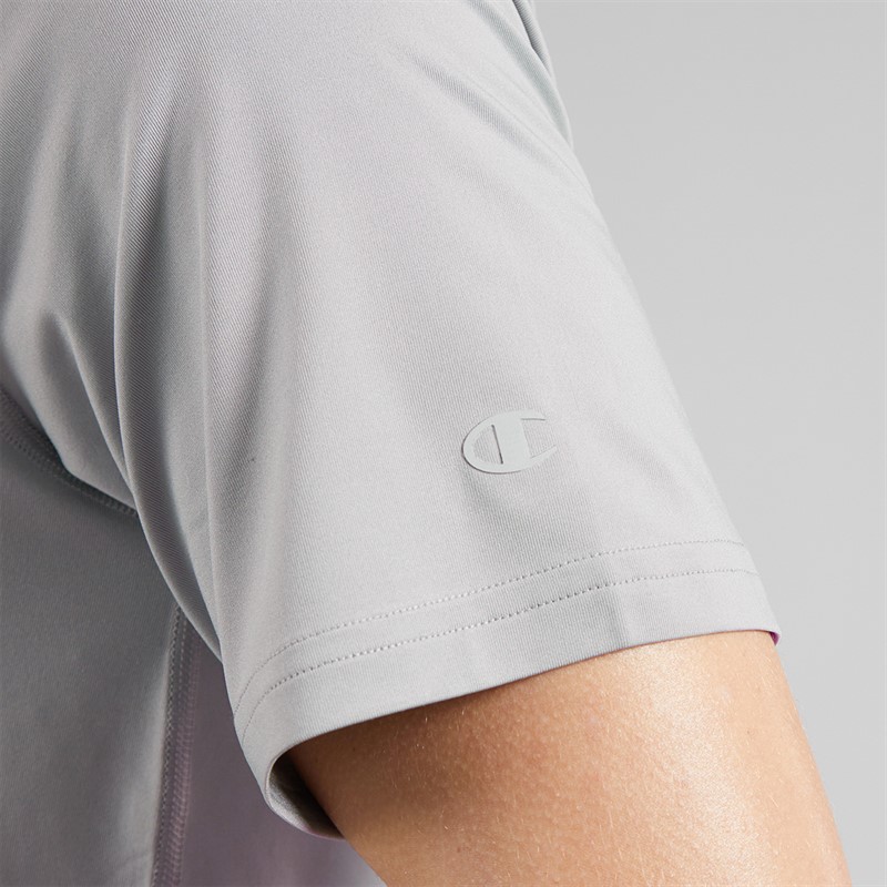 Champion Mens Athletics T-Shirt Grey Khaki