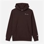 Champion Junior Core Heritage Logo Hoodie Chocolate