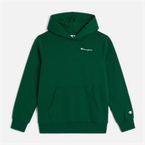 Champion Junior Core Heritage Logo Hoodie Forest Green