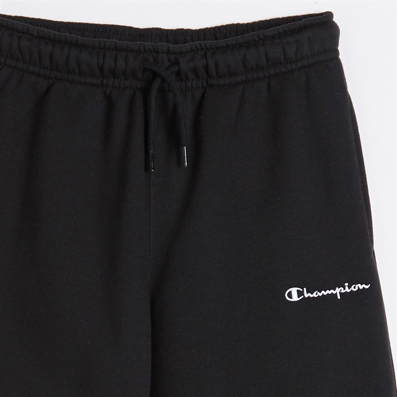 Champion Junior Core Heritage Logo Straight Hem Joggers Black