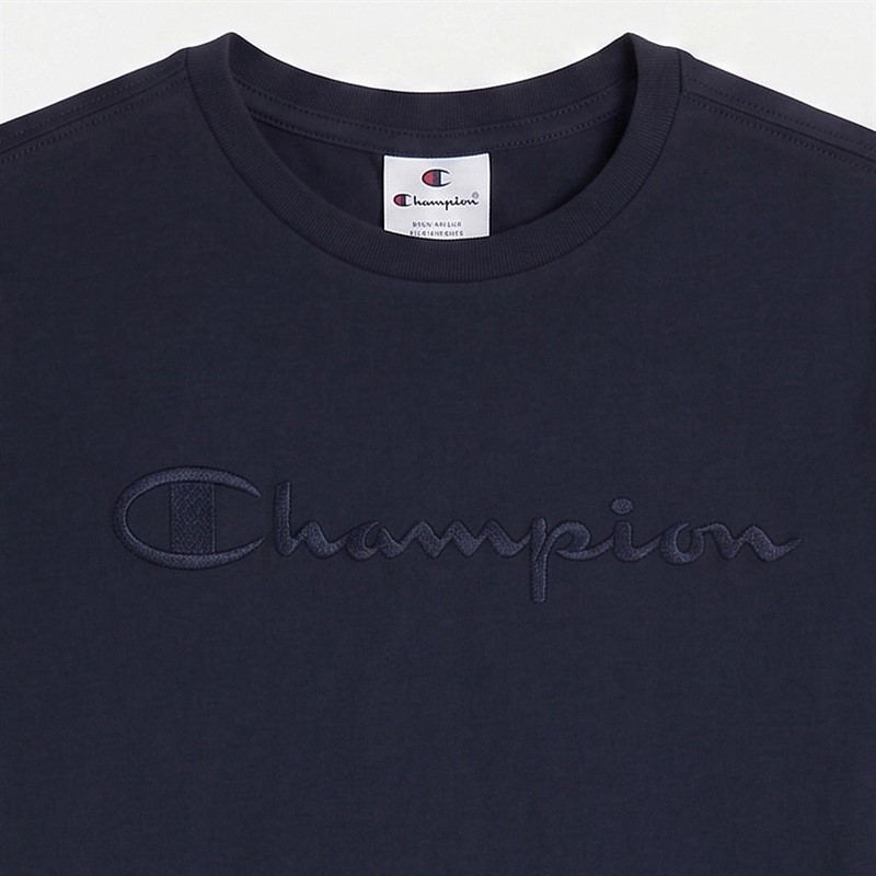 Champion Junior Icons Tonal Logo T-Shirt Navy