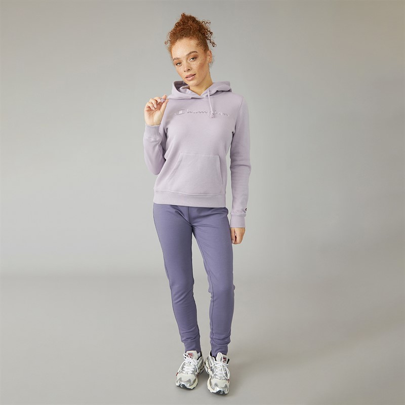 Champion Womens Icons Tonal Logo Hoodie Mauve