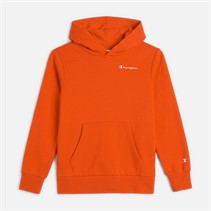 Champion Junior Core Heritage Logo Hoodie Bright Orange