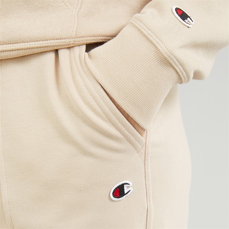 Champion Womens Icons Logo Joggers Cream
