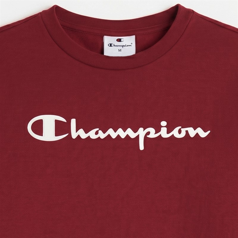Champion Junior Script Shop Logo Sweatshirt Red
