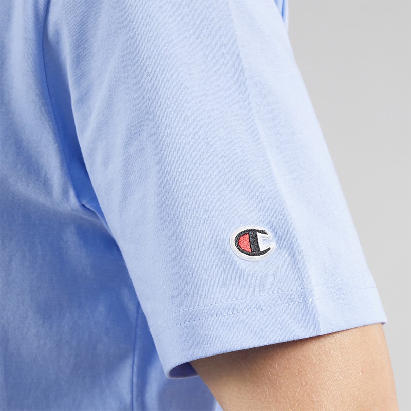 Champion Mens Icons Tonal Logo T-Shirt Powder Blue