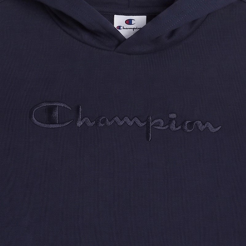 Champion Junior Icons Tonal Logo Hoodie Navy