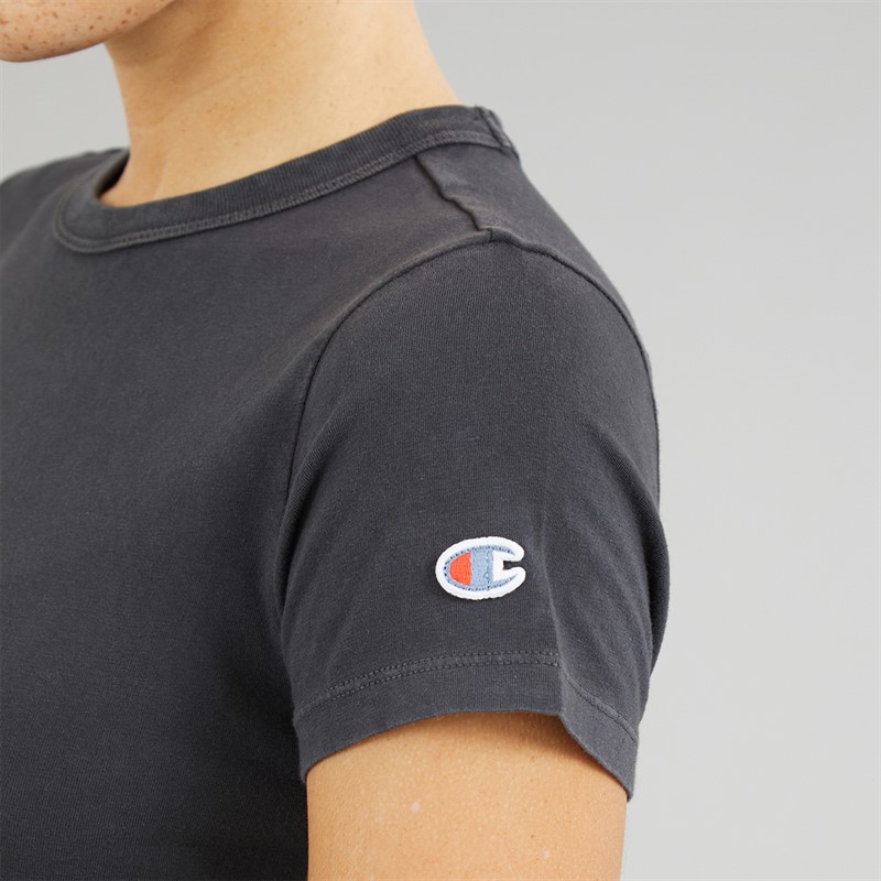 Champion Womens Icons Tonal Logo T-Shirt Black