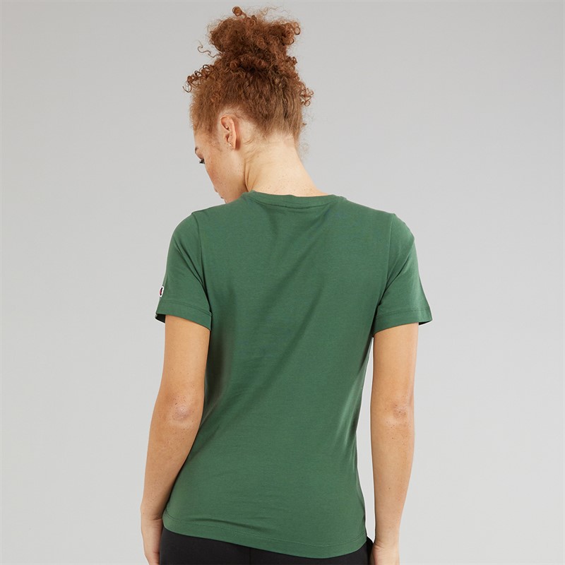 Champion Womens Core Icons Heritage Logo T-Shirt Military Green