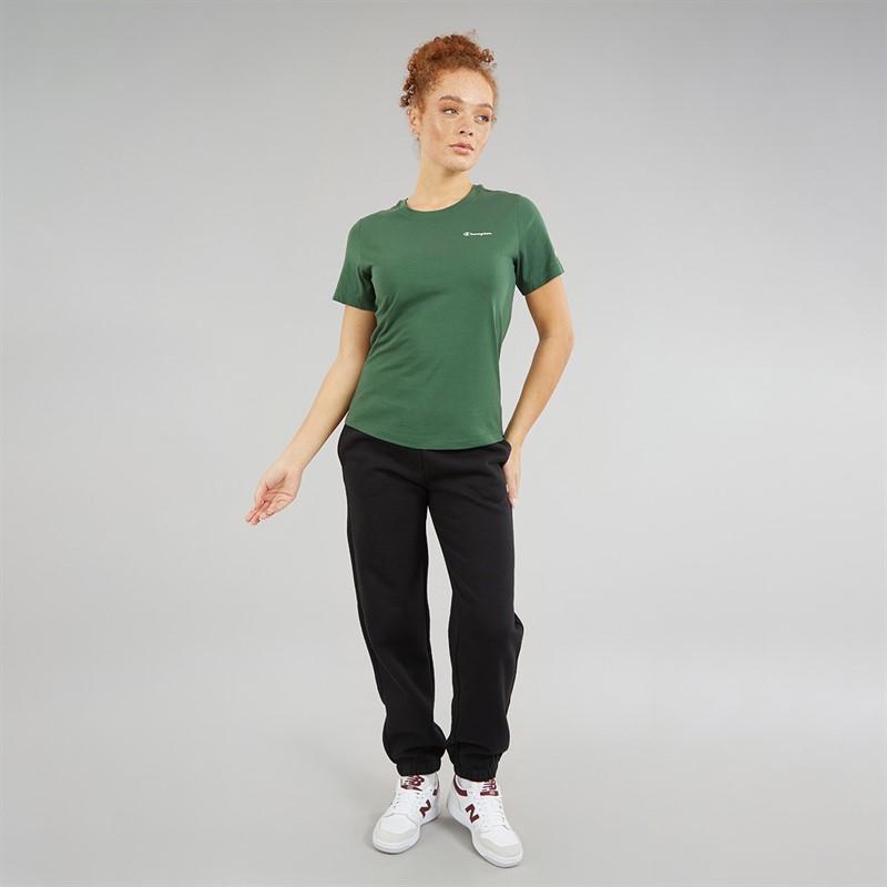 Champion Womens Core Icons Heritage Logo T-Shirt Military Green