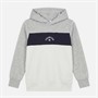 Champion Junior Icos Plus Logo Hoodie Grey/Navy/White