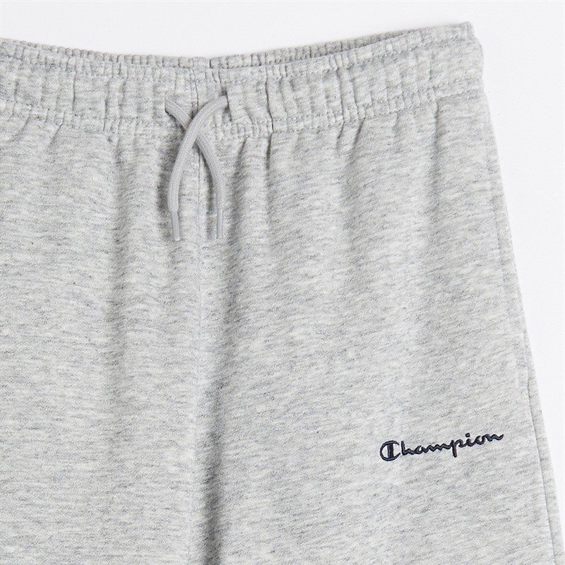 Champion Junior Core Heritage Logo Stright Hem Joggers Light Grey