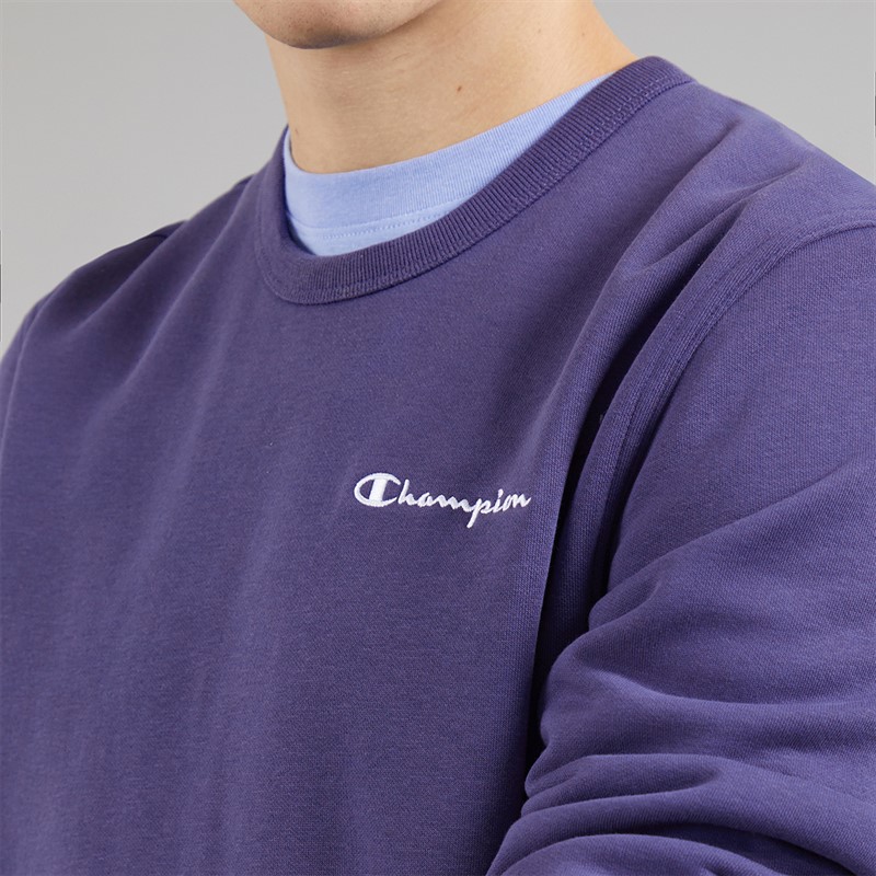 Champion Mens Core Icons Heritage Logo Sweatshirt Dark Blue
